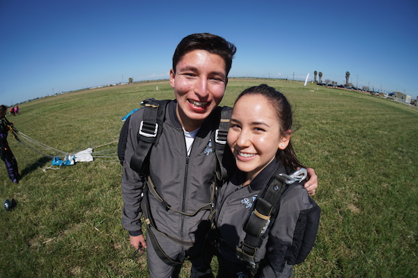 Couple Skydiving for Valentine's Day