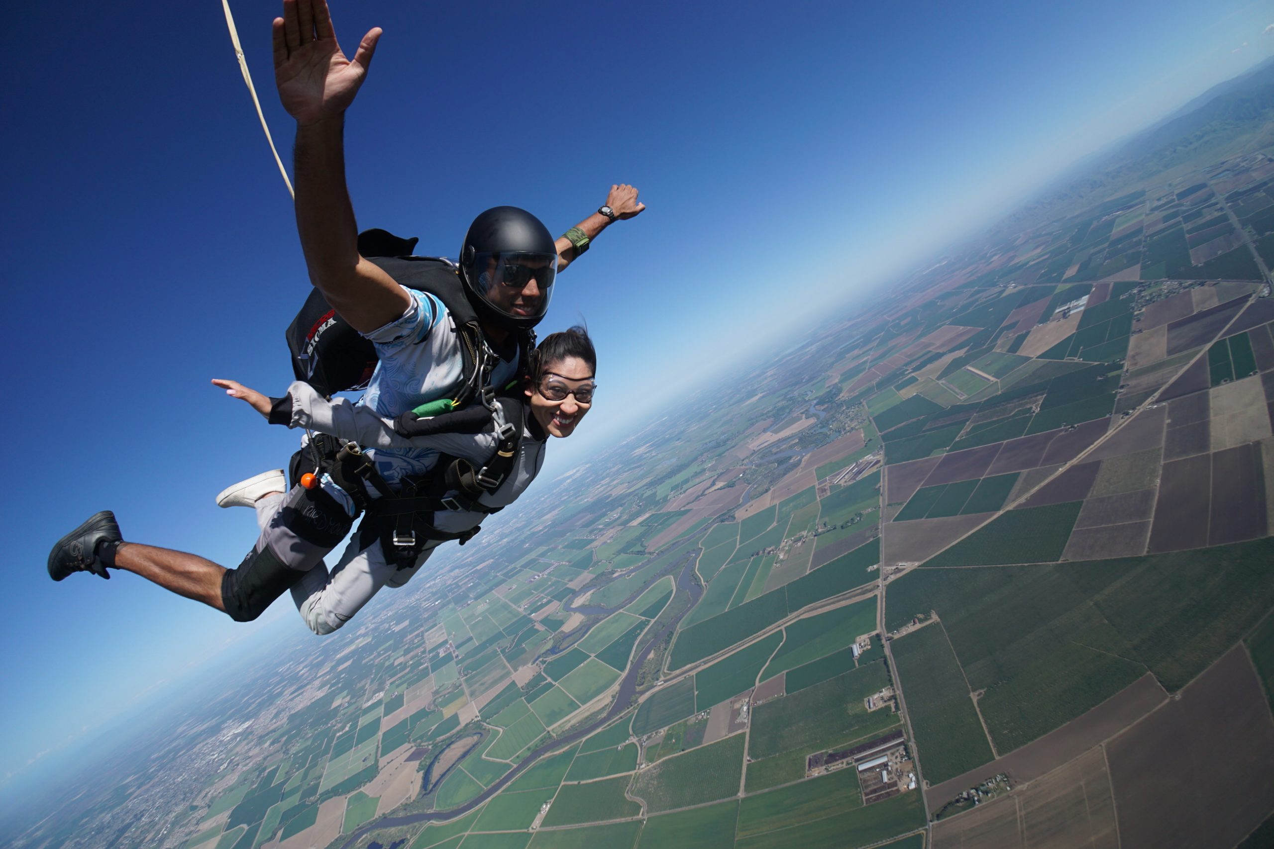 skydiving plane view