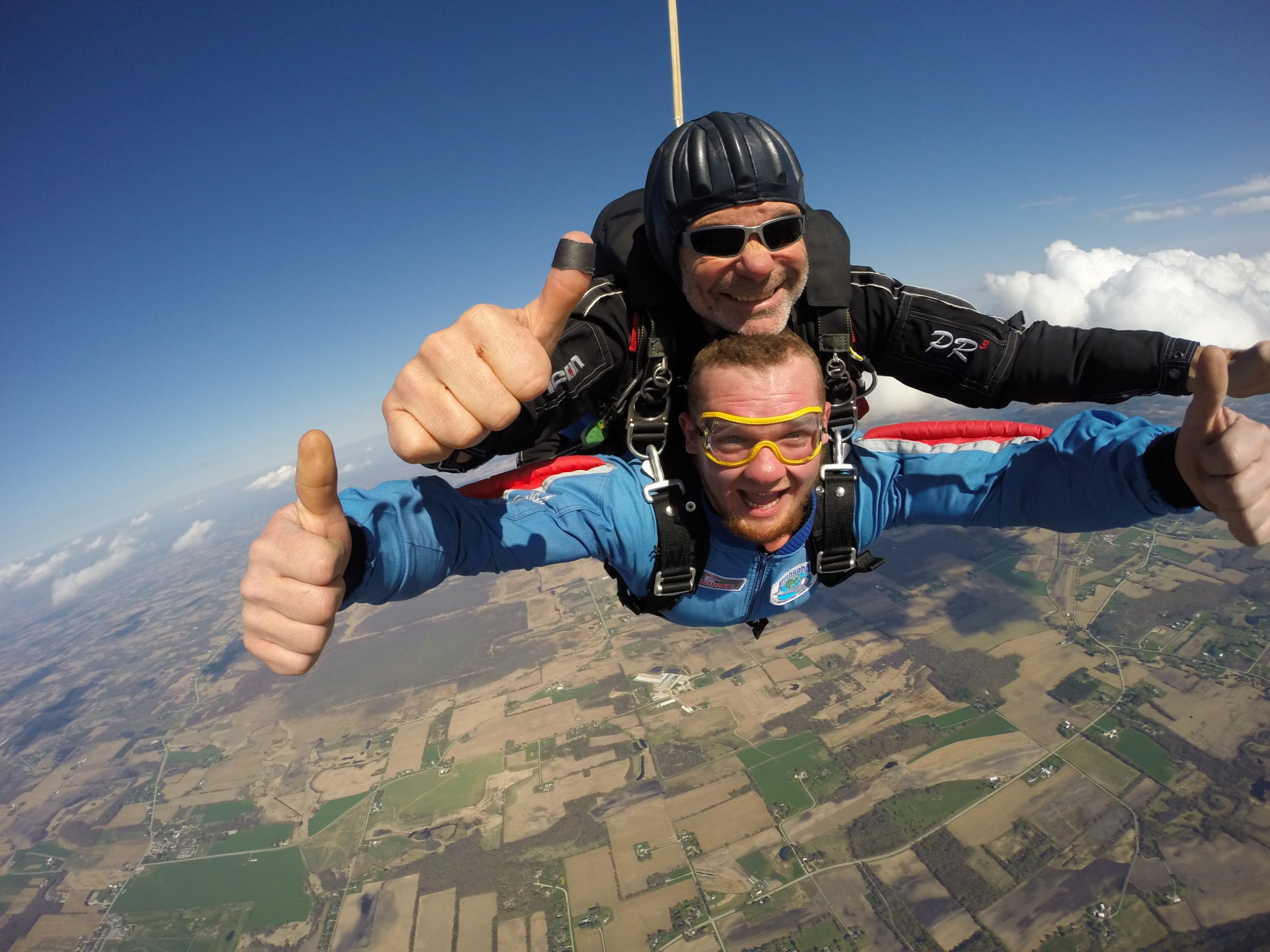 Tandem skydiving at Wisconsin Skydiving Center