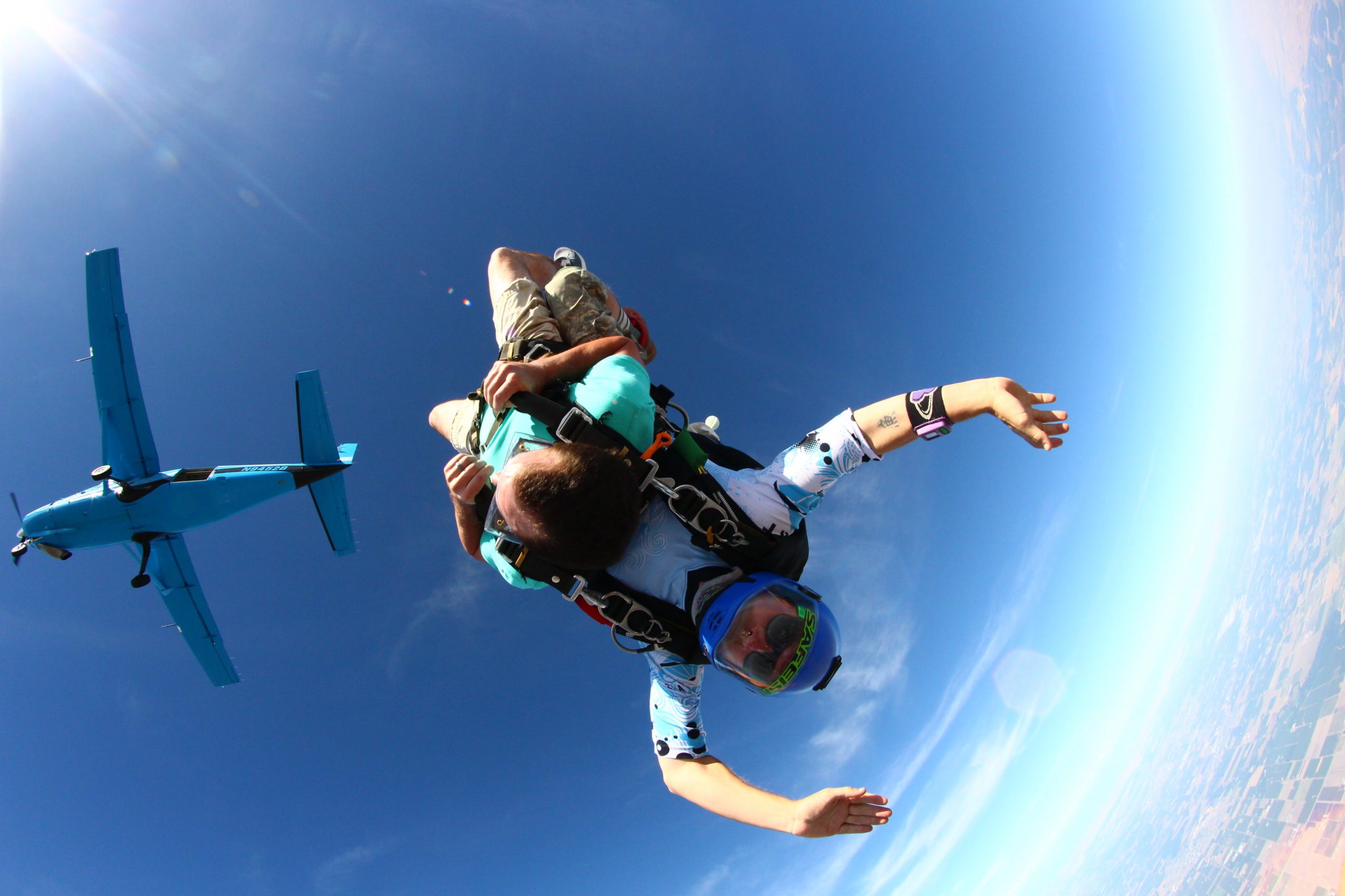 Exiting the Grand Caravan at Skydive Cal