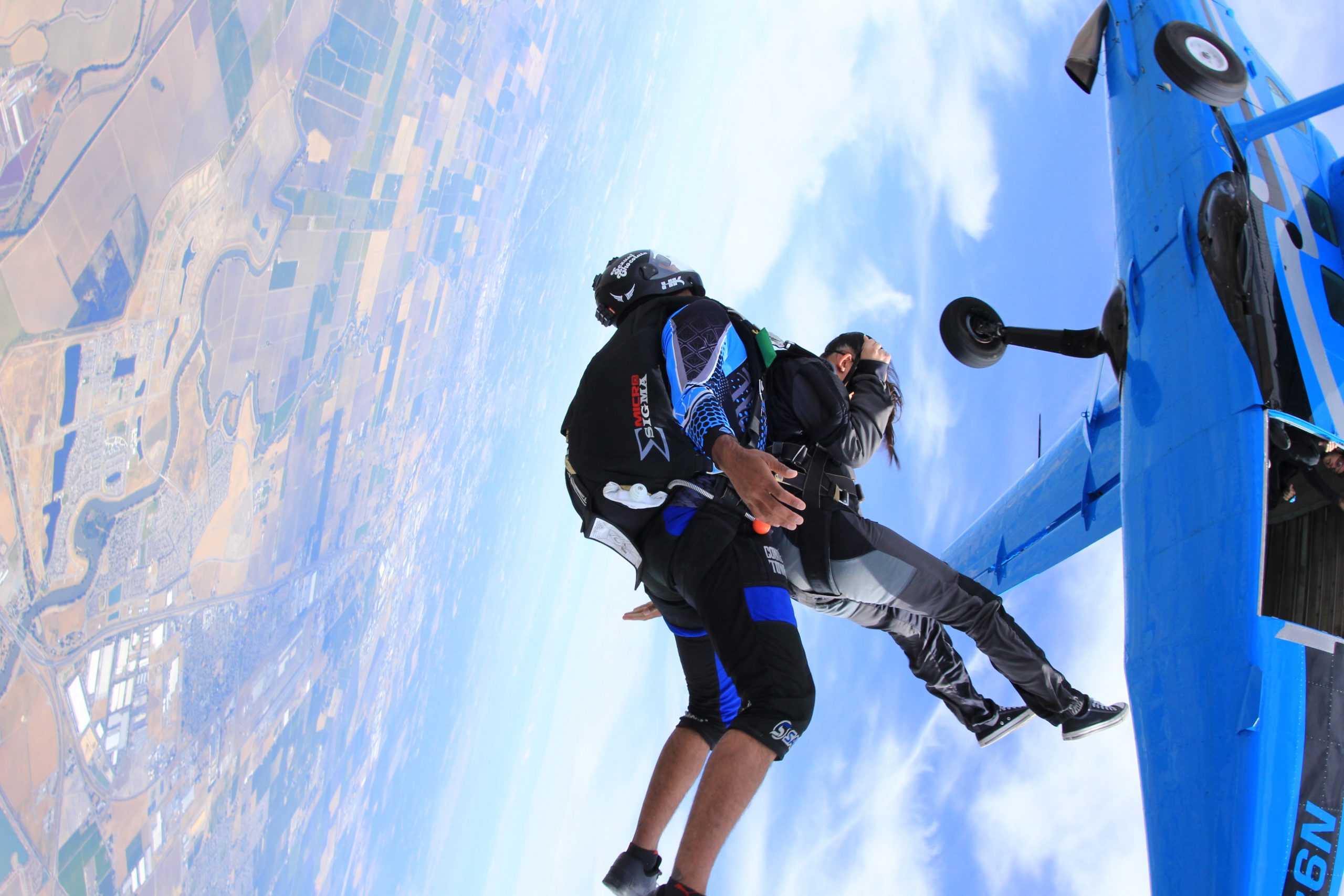 exiting from a Grand Caravan at Skydive California