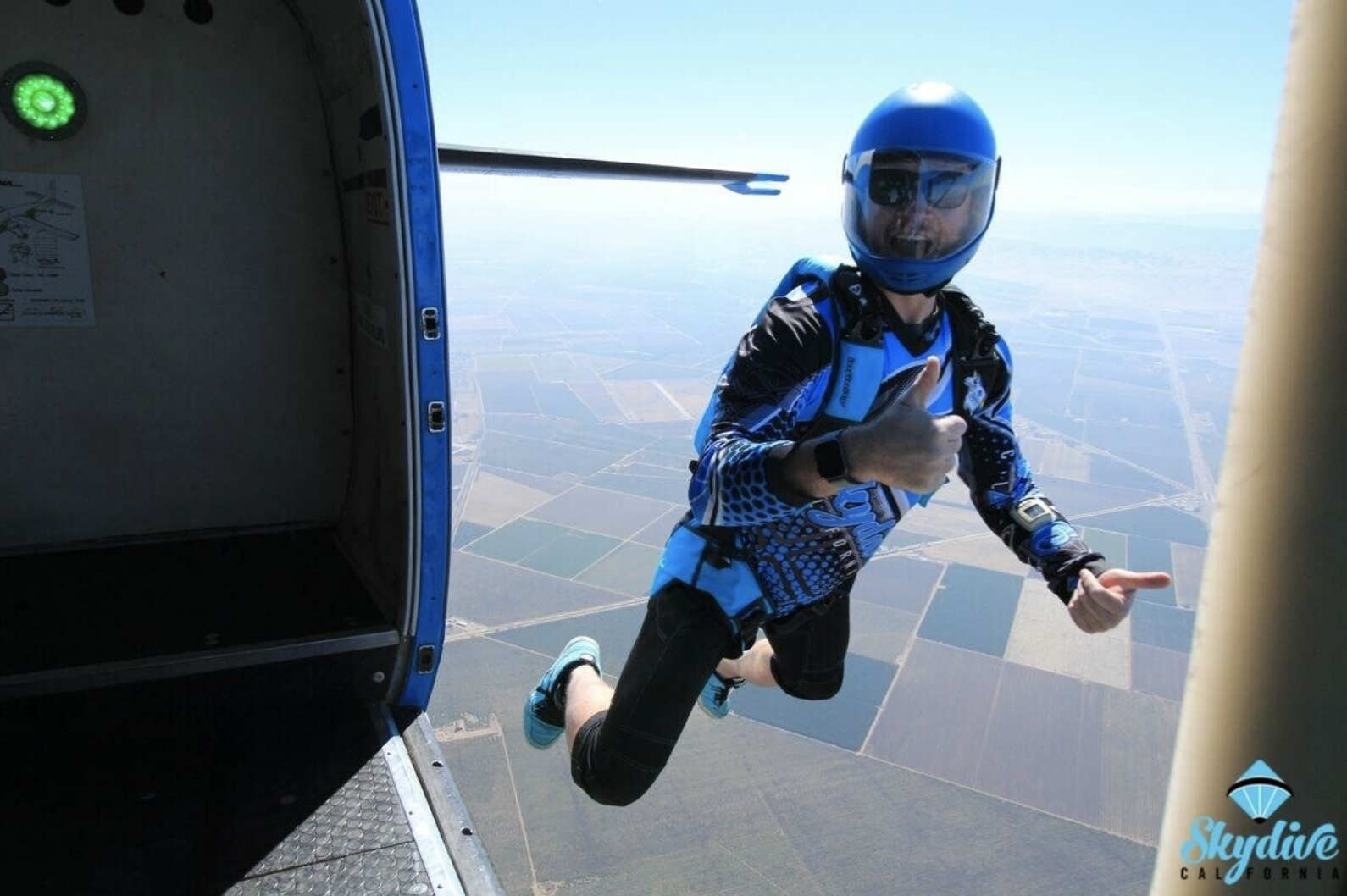 Skydive California Skydiver Having Fun