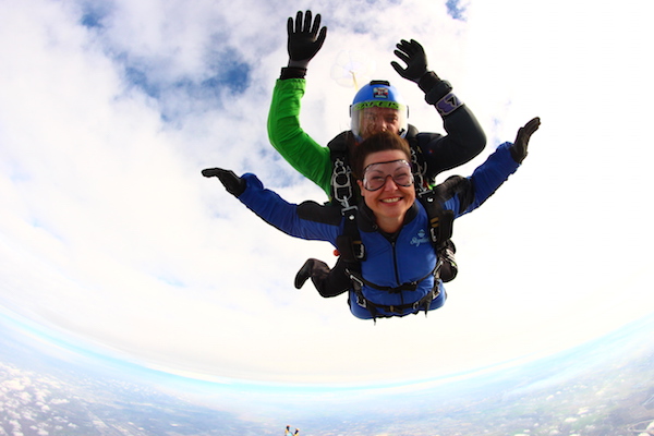 Tandem Skydiving in Winter in California