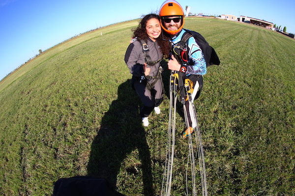 Tandem Skydiving Instructor with Student