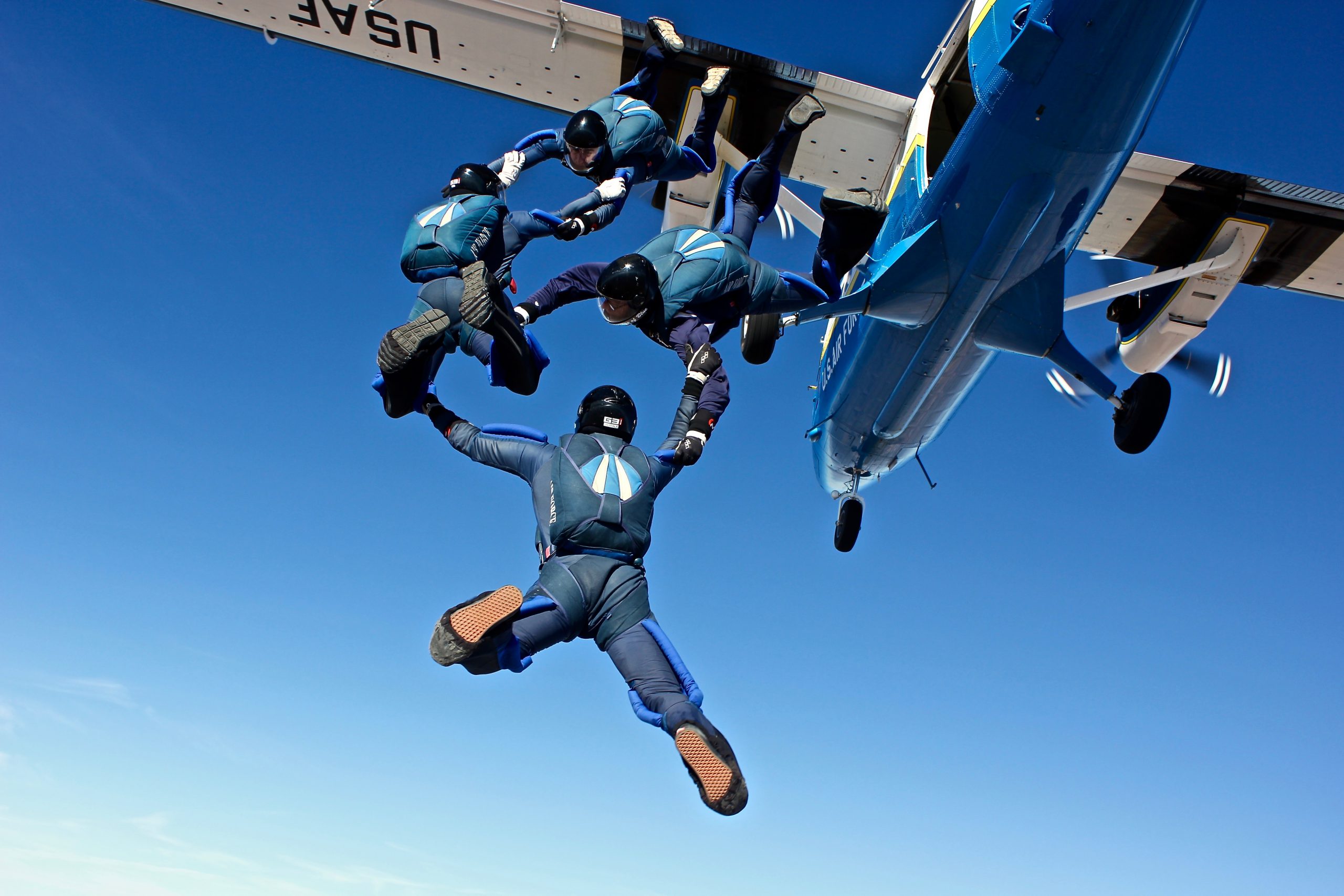 wings of blue skydiving jumpsuit
