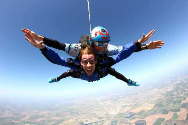 freefall when skydiving time